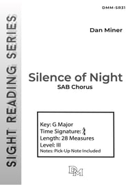 Silence of Night SAB choral sheet music cover Thumbnail
